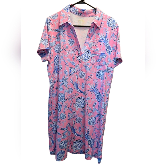 NWT Lilly Pulitzer UPF 50+ Dune Dress Rousseau Pink Barefoot Beachcomber… - Picture 7 of 13